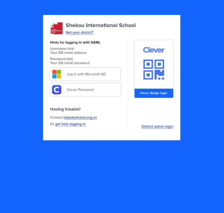 Clever login